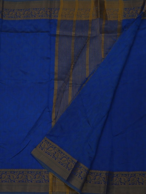 

Pothys Blue Woven Design Jute Silk Saree