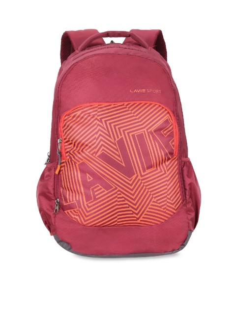 

LAVIE SPORT Women Pink & Yellow Brand Logo Backpack