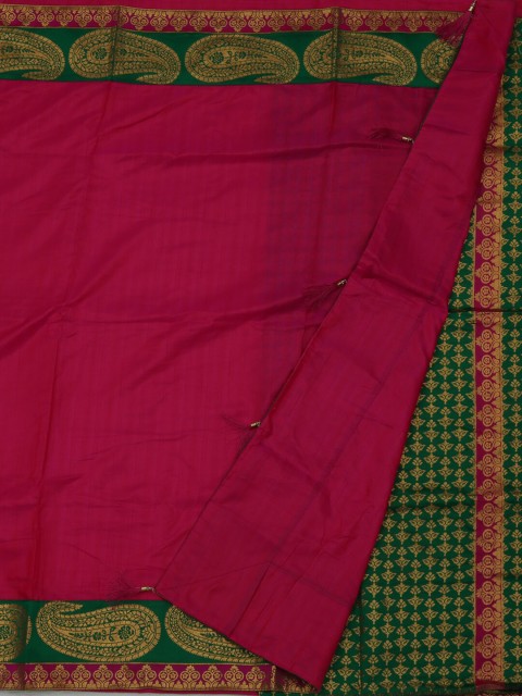 

Pothys Pink Solid Art Silk Saree