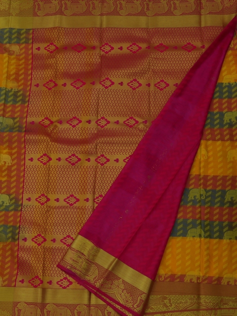

Pothys Pink & Green Art Silk Woven Design Saree