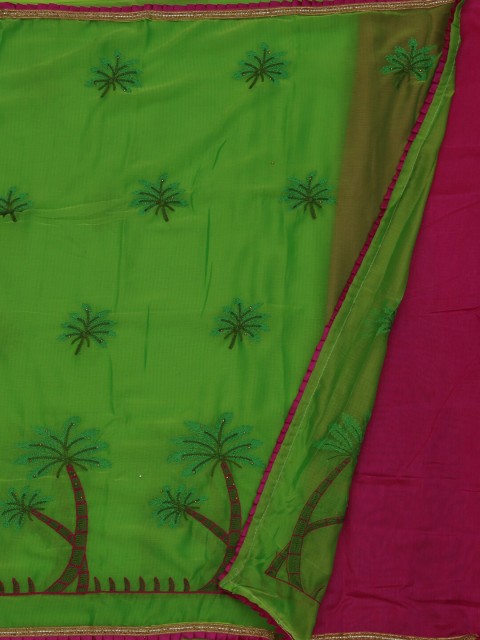 

Pothys Green Embroidered Saree