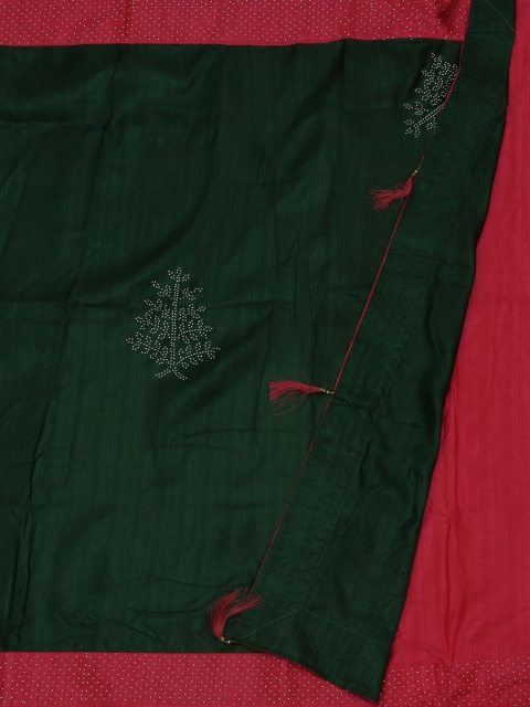 

Pothys Green Printed Poly Silk Saree