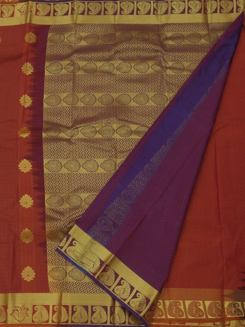 

Pothys Brown Embroidered Art Silk Saree