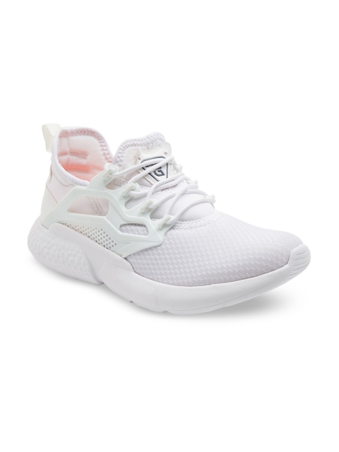 

Ganuchi Men White Mesh Running Shoes