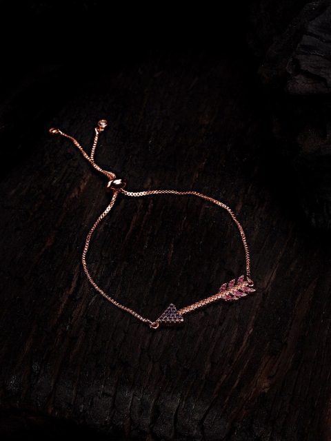 

DIVA WALK EXCLUSIVE Navy Blue & Rose Gold Plated Handcrafted Wraparound Bracelet