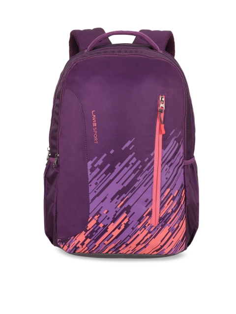 

LAVIE SPORT Women Purple & Orange Graphic Backpack