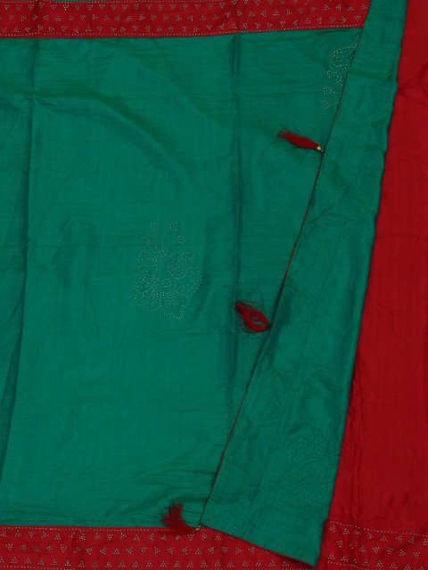 

Pothys Green Woven Design Poly Silk Saree