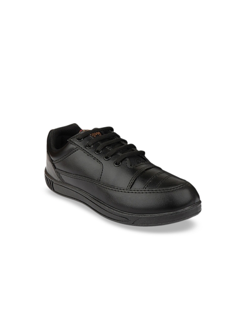 

Rex Boys Black Solid Sneakers