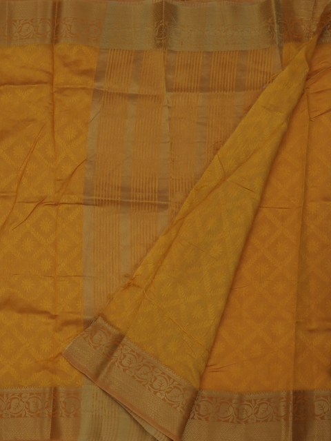 

Pothys Gold-Toned Woven Design Jute Silk Saree