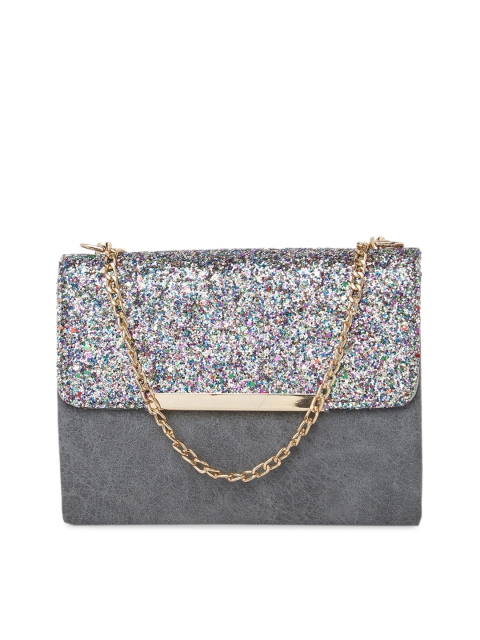 

Tarusa Grey Embellished Clutch