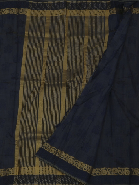 

Pothys Navy Blue Striped Saree