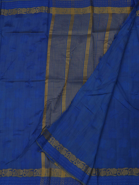 

Pothys Blue Woven Design Jute Silk Saree