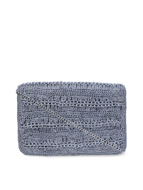 

Diwaah Grey Woven Design Purse Clutch