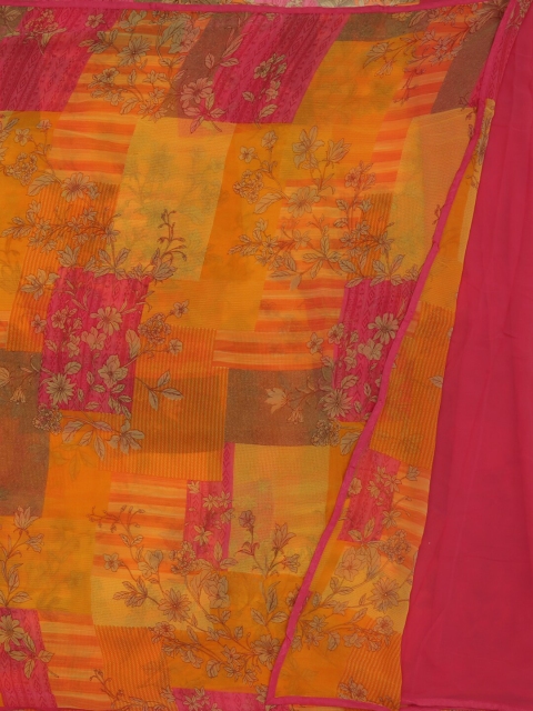 

Pothys Orange Solid Saree