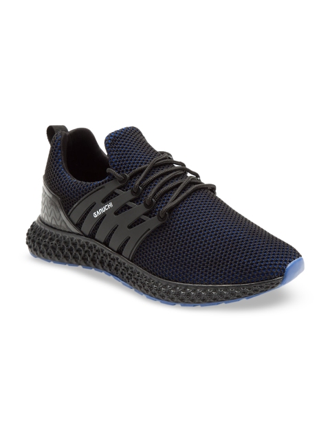 

Ganuchi Men Navy Blue Mesh Running Shoes