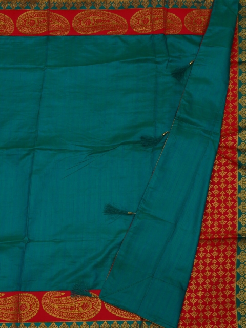 

Pothys Green Solid Art Silk Saree
