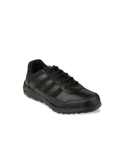 

Rex Boys Black Solid Sneakers