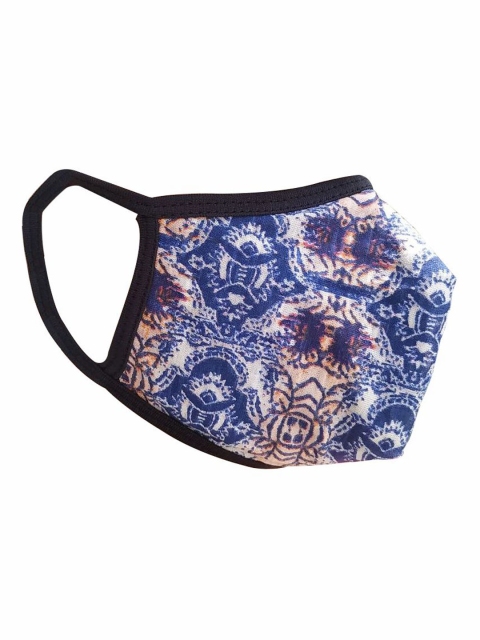 

nestroots Adults Blue Floral printed 2-Ply Reusable Outdoor Cloth Mask