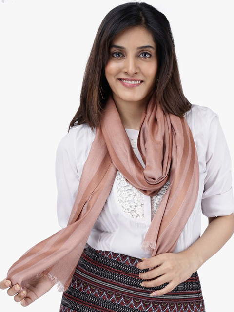 

Scarves & Glitters Women Brown Solid Stole