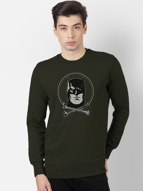 

Free Authority Men Olive Green Batman Printed Sweatshirt