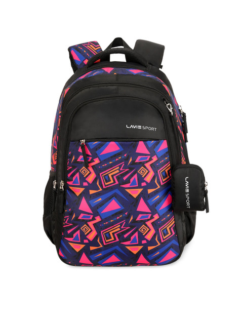 

LAVIE SPORT Women Black Geometric Backpack