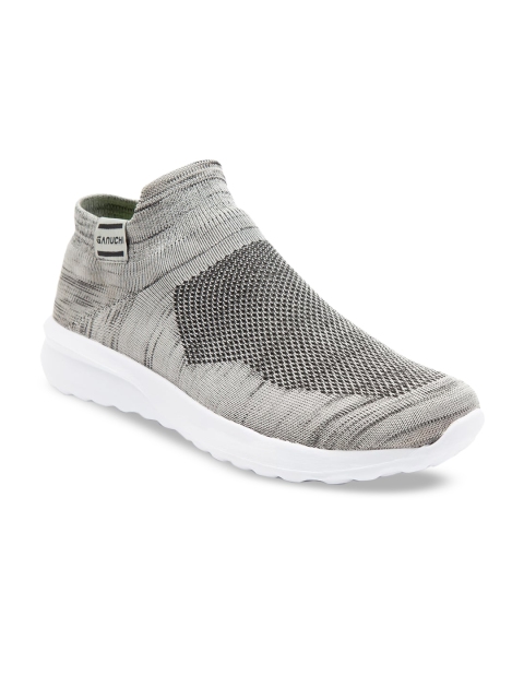 

Ganuchi Men Grey Mesh Running Shoes