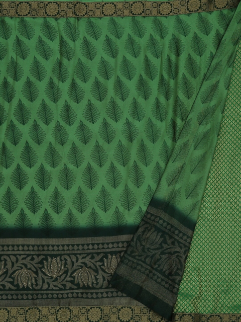 

Pothys Green & Gold-Toned Poly Georgette Printed Saree
