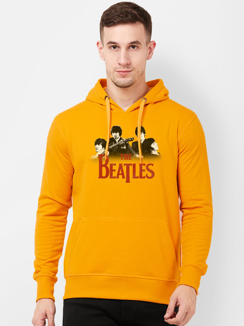 

Free Authority Men Yellow The Beatles Print Hooded Sweatshirt
