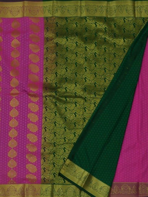 

Pothys Pink & Green Art Silk Woven Design Saree