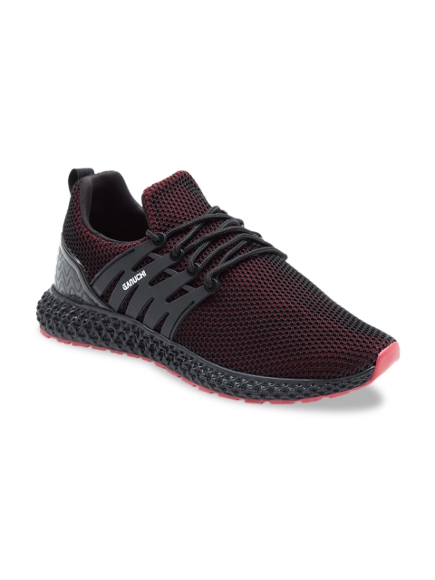 

Ganuchi Men Black Mesh Running Shoes