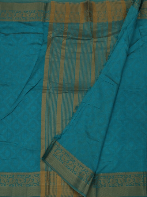 

Pothys Blue Woven Design Jute Silk Saree