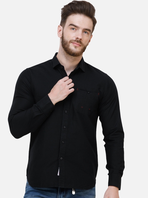 

COLVYNHARRIS JEANS Men Black Slim Fit Solid Casual Shirt