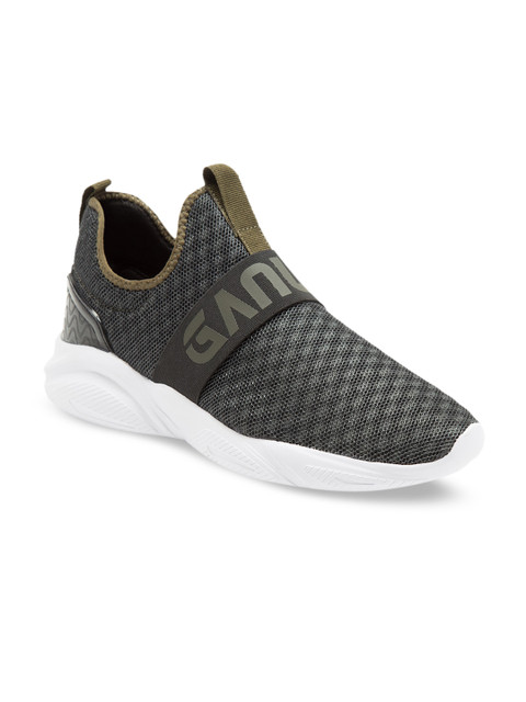

Ganuchi Men Olive Green Mesh Running Shoes