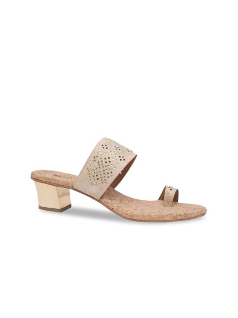 

Inc 5 Women Beige Embellished Heels