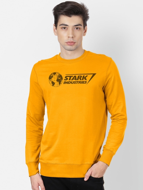 

Free Authority Men Yellow Iron Man Print Sweatshirt