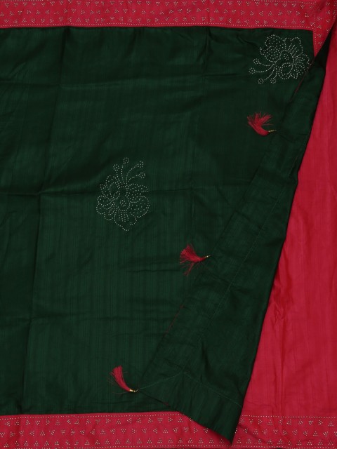 

Pothys Green Woven Design Poly Silk Saree