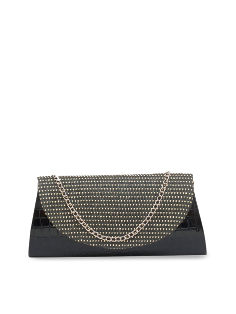 

Tokyo Talkies Black Embellished Clutch