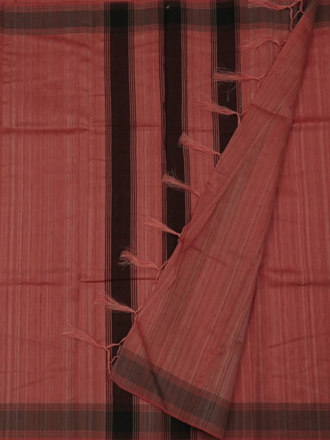 

Pothys Peach-Coloured Striped Saree