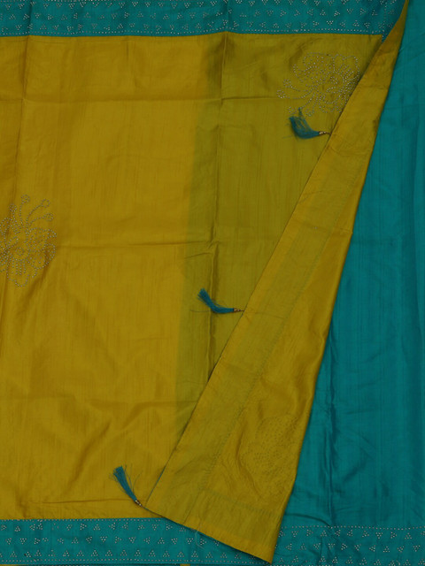 

Pothys Yellow Embellished Poly Silk Saree