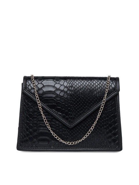 

Tokyo Talkies Black Animal Textured Purse Clutch