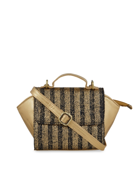 

Tokyo Talkies Gold-Toned Textured Clutch