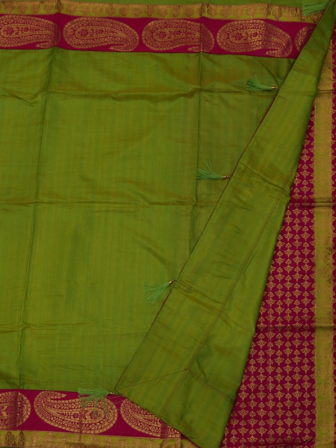 

Pothys Olive Green & Pink Art Silk Woven Design Saree