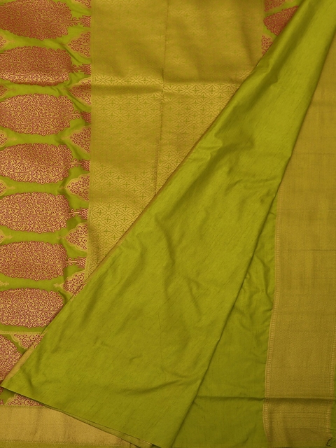 

Pothys Green Woven Design Jute Silk Saree