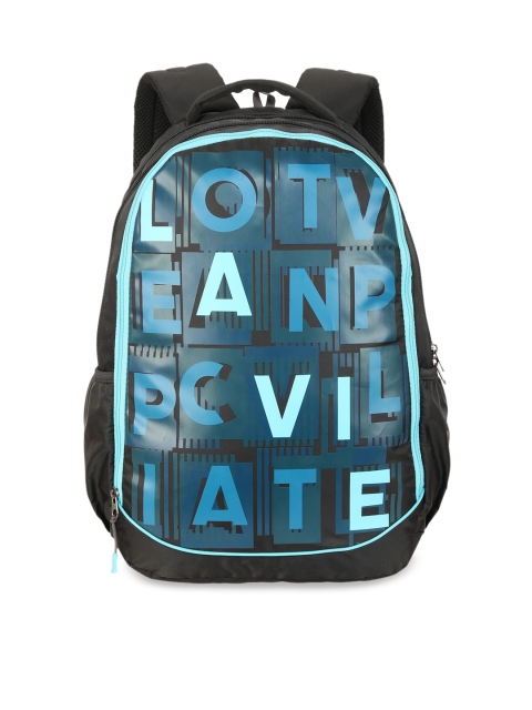 

LAVIE SPORT Women Black & Blue Typography Backpack