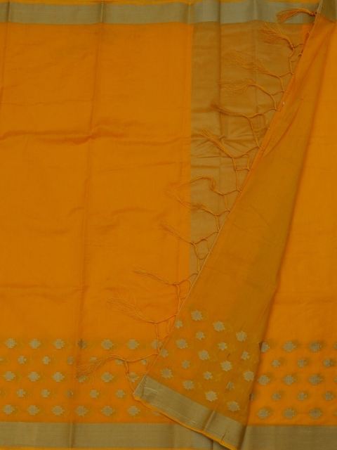 

Pothys Mustard Woven Design Jute Silk Saree