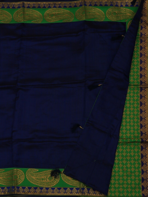 

Pothys Navy Blue & Green Art Silk Woven Design Saree