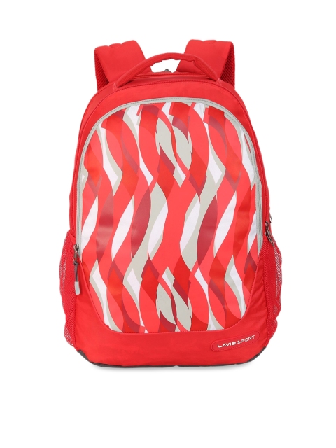 

LAVIE SPORT Unisex Red & White Striped Backpack