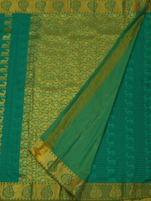 

Pothys Green & Yellow Art Silk Woven Design Saree