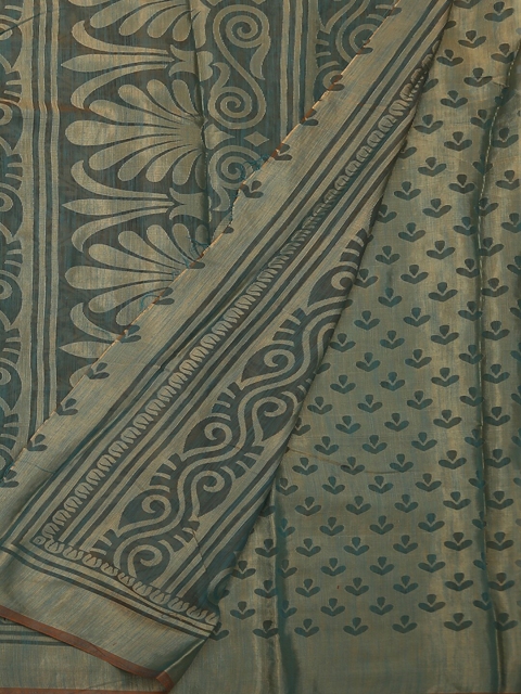 

Pothys Green Woven Design Poly Georgette Saree