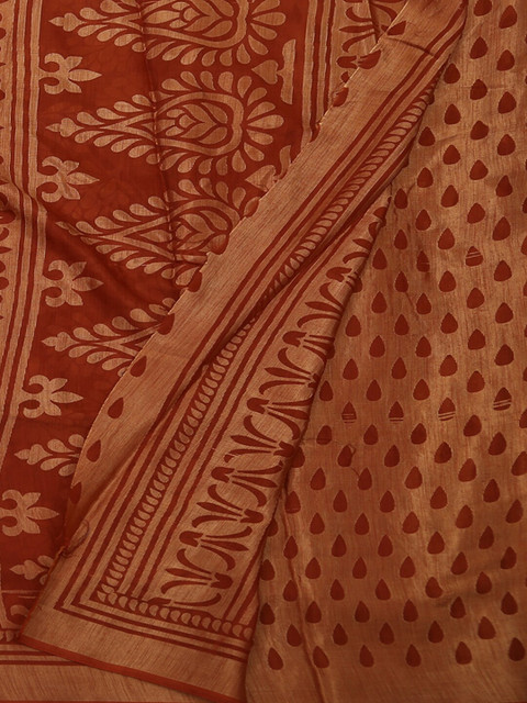 

Pothys Brown Woven Design Poly Georgette Saree